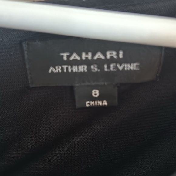 Tahari Little Black Dress with Gold Accent & Zipper, size 8 - Picture 3 of 7